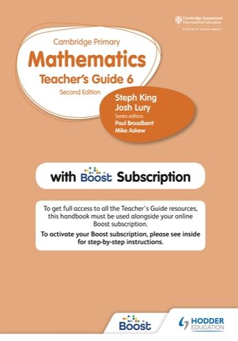Hodder Cambridge Primary Mathematics Teacher’s Guide Stage 6 with Boost Subscription