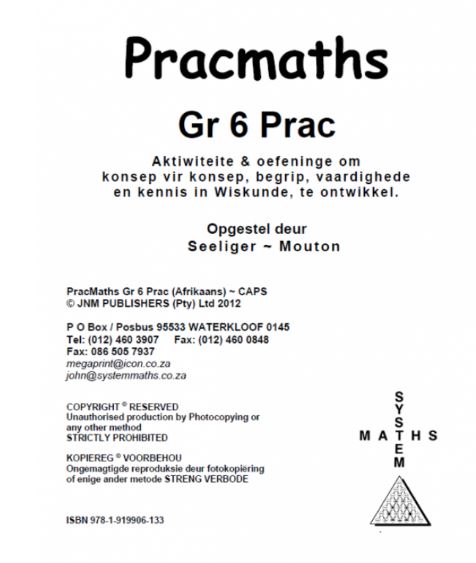 PracMaths Graad 6 + Answers 9781919906133 - Image 2
