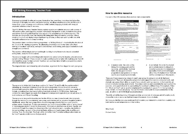 KS3 Writing Recovery Teacher Pack: Activities to rebuild writing skills and stamina - Image 3